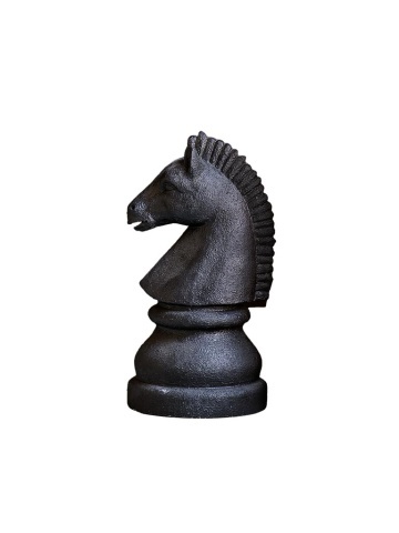 Decorațiune cal de șah din rășină, H43,5 cm