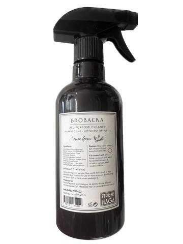 Detergent universal vegan cu parfum de lemongrass, 500 ml, „Brobacka Lemongrass" - Img 3
