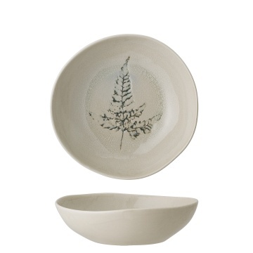 Farfurie adâncă din ceramică cu motiv floral aplicat manual, D21×H6 cm, 1000 ml, „Bea" - Img 3
