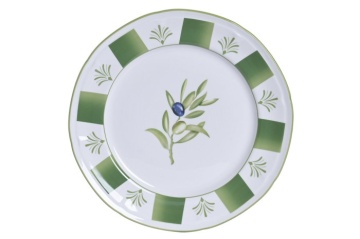 Farfurie din porțelan cu motiv măsline, verde, 27×27×2,8 cm, „Olivo" - Img 2