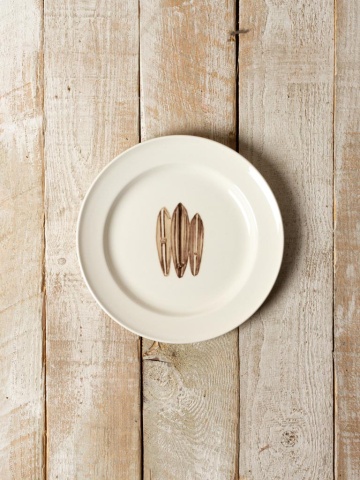Farfurie vintage, din ceramica, D21cm, Surf - Img 2