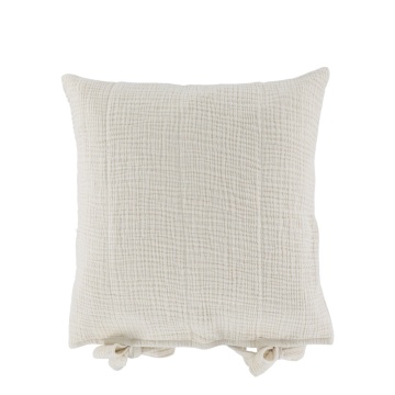 Fata de perna, din textil, 45x45 cm, cu cordoane