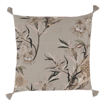 Fata de perna, din textil, 50x50 cm, cu model floral, Zia