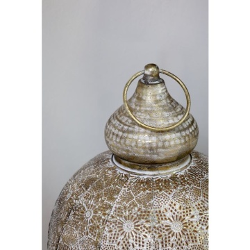 Felinar cu model din alama antichizata , "Vire", H61.5 cm - Img 5