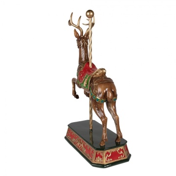 Figurină decorativă ren din polirășină, 35x18x56 cm, „Carrousel de Noël” - Img 3