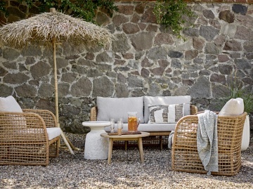 Fotoliu de grădină din polirattan cu perne incluse, L75×H70×W72 cm, „Penzano", Bloomingville - Img 2