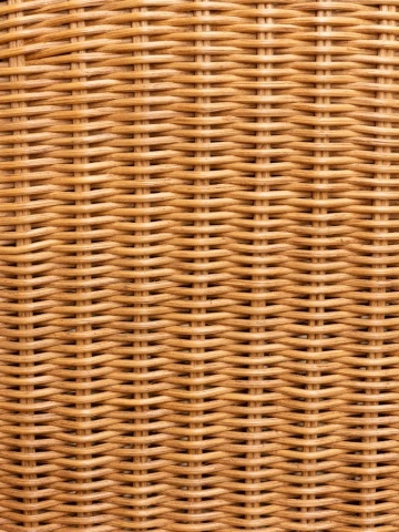 Fotoliu pentru living în stil etnic, din ratan natur, cu spătar arcuit împletit și pernă de șezut taupe, 74×100×82 cm, „Tanéa” - Img 8