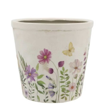 Ghiveci cu motiv floral, H13.5/14.5 cm Avignon - Img 1