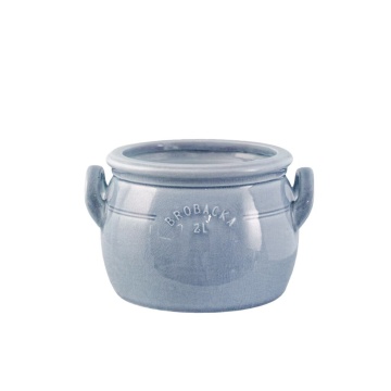 Ghiveci din ceramică glazurată manual 2L bleu deschis, „Brobacka"