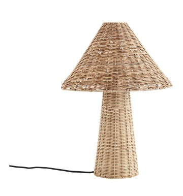 Lampă de masă din rattan împletit manual, D40×H50 cm, „Lombok"