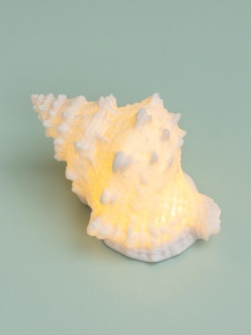 Lampa de masa in forma de melc , din rășină si pulbere de piatra, "Shell" - Img 4