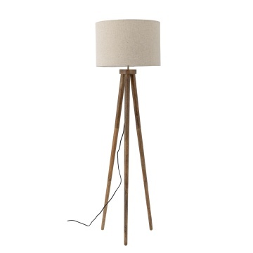 Lampă decorativă de podea din lemn de mango cu bază tripod, culoare maro, 46×156 cm, „Etienne”