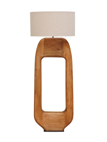 Lampadar din in si lemn de mango, Masai - Img 1