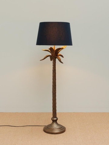 Lampadar din rasina, cu abajur din bumbac, Palmtree - Img 3