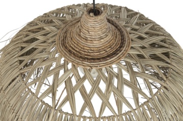 Lustră suspendată din fibre naturale cu franjuri, 75x45x95 cm, „Sorrento" - Img 3