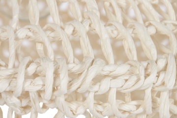Lustră suspendată din fibre naturale împletite, natur, 35 x 65 cm, „Conches” - Img 6