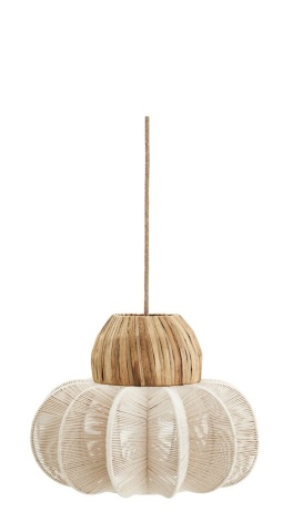 Lustră suspendată din frângie de bumbac împletită manual, D44×H33 cm, „Kashi"