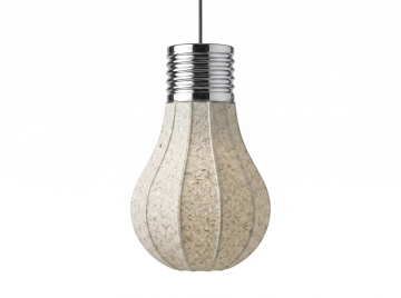 Lustră suspendată din iută împletită și metal, crem, finisaj natural, 50 x 35 cm, „Noyers”