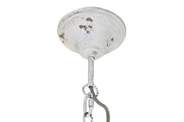 Lustră suspendată din metal, finisaj antichizat, 73,5 x 37,5 cm, „Nevers” - Img 10