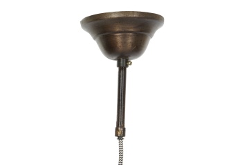 Lustră suspendată din metal și piele de vacă, 28 x 34 cm, „Auxerre” - Img 7