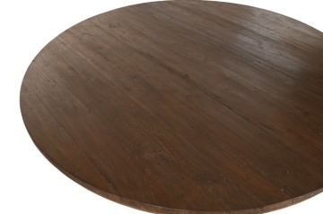 Masă dining rotundă din lemn de tec reciclat, Ø160 cm, „Komodo” - Img 3