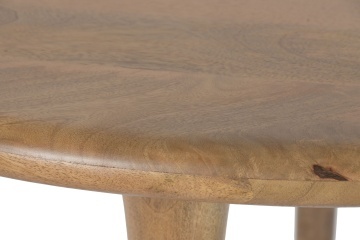 Masă rotundă din lemn de mango, 115×76 cm, „Natural" - Img 4