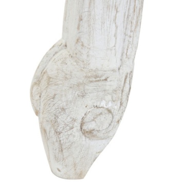 Măsuță de cafea dreptunghiulară din lemn de mango sculptat manual, natur și alb, finisaj antichizat, 49 x 120 x 61 cm, „Floralis” – Ethnic Collections - Img 5