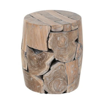 Măsuță laterală din lemn de tec, sculptată manual, „Sumatra” - Img 1