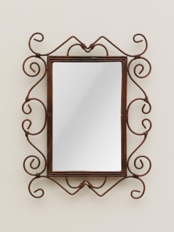 Oglinda de perete, din metal, aspect vintage, Arabesque - Img 2