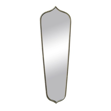 Oglinda decorativa de perete, cu rama din metal auriu