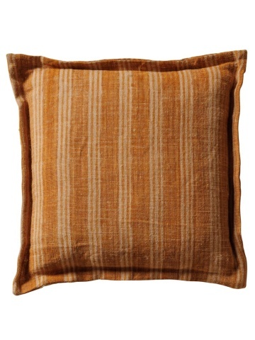 Perna decorativa, din iuta naturala, Orange 50x50 cm