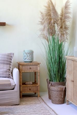 Plantă artificială decorativă, tip stuf verde, H170 cm, „Fleur” - Img 3