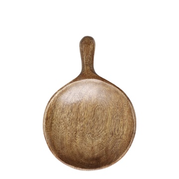Platou de servire din lemn masiv de mango, design natural, 2x20x14 cm, „Tours"