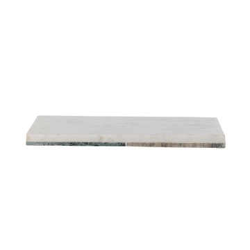 Platou de servire din marmură naturală cu design geometric tricolor, 30,5×2×20 cm, „Ketil" - Img 2