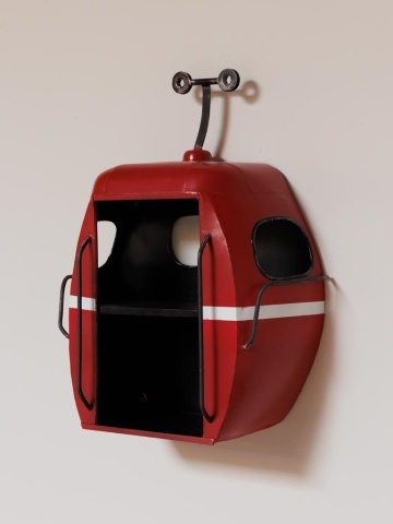 Raft rosu de perete in forma de telegondola, "Cable car" - Img 2