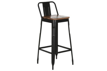 Scaun de bar din metal și lemn , "Barme" - Img 7