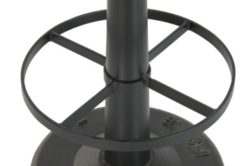 Scaun rotativ de bar din piele naturala si metal, stil industrial, "Rotor" - Img 4