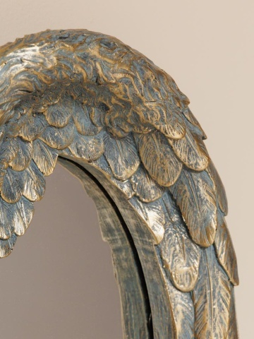 Set 2 oglinzi de perete, din lemn sculptat, Wings - Img 3