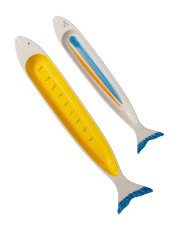 Set 2 tavi in forma de peste, din ceramica, Sardines
