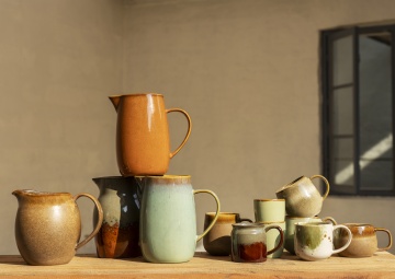 Set 4 căni din ceramică stoneware cu glazură reactivă, D8×H8 cm, „Calma" - Img 12