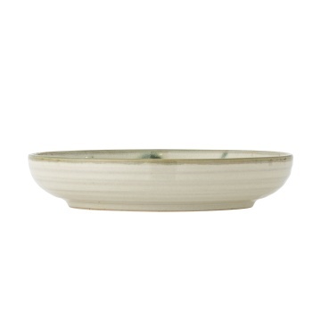 Set 4 farfurii din ceramică natur, pictate manual cu motive botanice, „Bethany", 20,5 x 4 cm - Img 4
