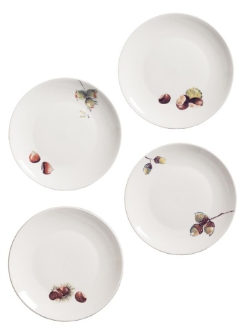 Set 4 farfurii fructe de toamna, D28 cm, Carouge