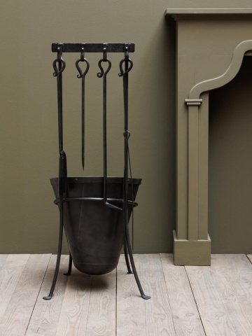 Set mare unelte pentru semineu " Black Iron " - Img 5