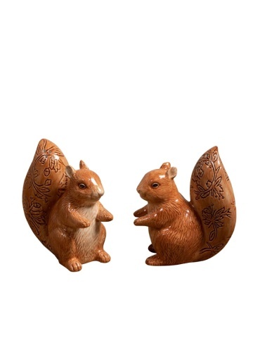 Set sare si piper, din ceramica, Squirrels