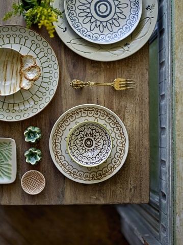 Set solniță și pipernița din ceramică verde cu finisaj texturat, 5×7 cm, „Cyrill" - Img 3