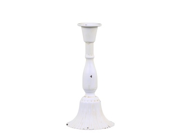 Sfeșnic din metal cu finisaj antichizat crem, H20.5xD10 cm, „Candlestick"