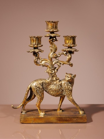 Sfesnic lumanari auriu din polirasina, "Candelarum" - Img 4