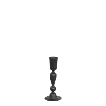 Șfeșnic pentru lumânări din metal, aspect vintage, H16 cm