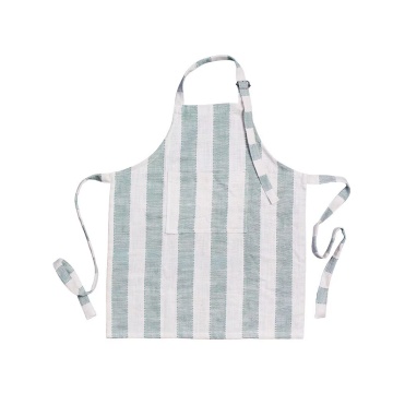 Șorț de copii din bumbac organic verde, „Ida Stripe”