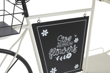 Stand decorativ alb, cu rafturi din metal , tip "Retro Bicycle" - Img 7